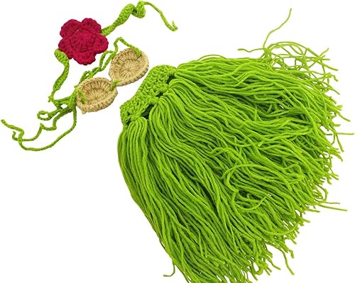 Miniatura 2 de M&G House Accesorios de fotografía para recién nacidos, faldas de hierba de punto de ganchillo, accesorios para fotos de bebé, accesorios hechos a