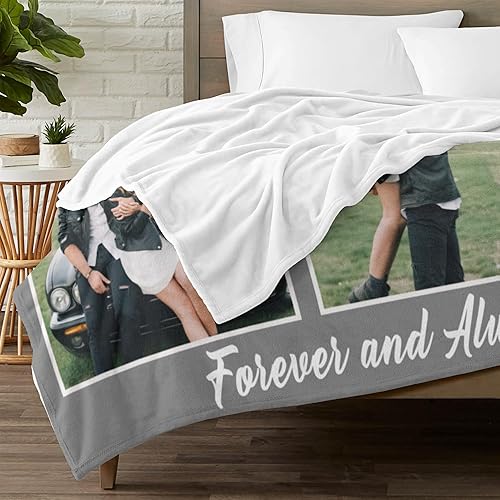 Miniatura 3 de Dr.TOUGH Manta personalizada con texto de 4 fotos, mantas personalizadas con imágenes y texto con mis propias fotos