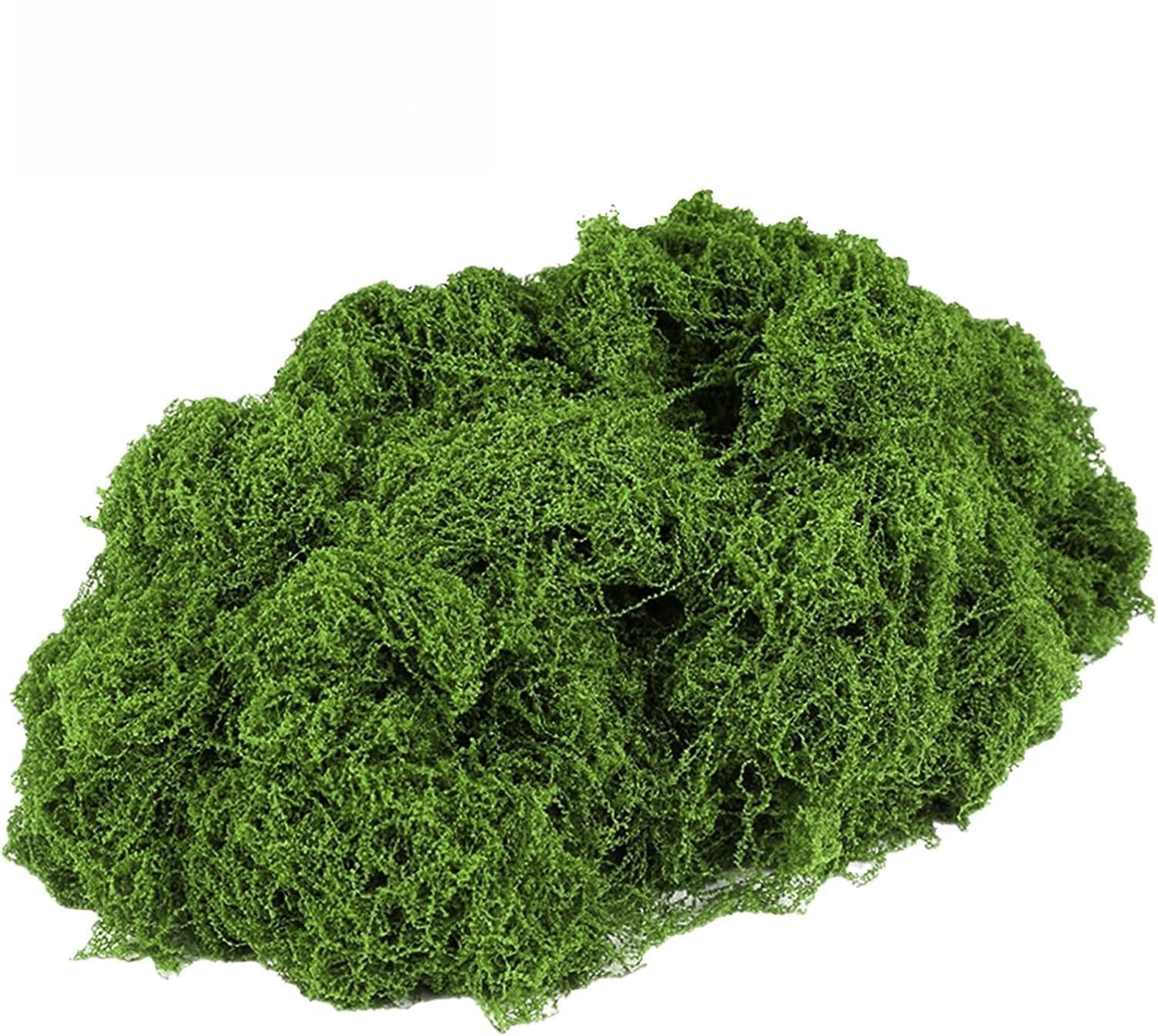 Minwegi Green Deep Fake Moss - 100G Lightweight Artificial Moss For Indoor Plants, Home Decor And Diy Crafts (Natural Look, Easy To Cut)
