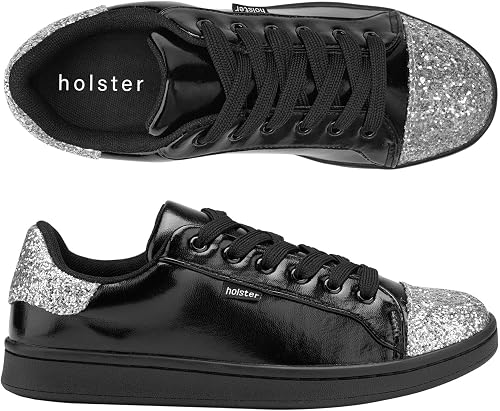 Holster Women's Stardust Sneakers, Size 3 UK, Black