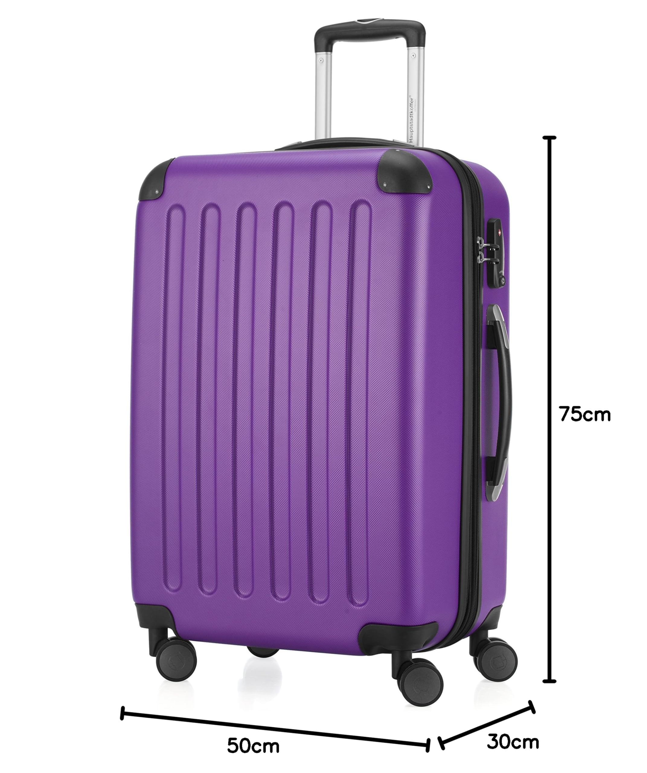 HAUPTSTADTKOFFER - Spree - Maleta rígida, Trolley expandible, Equipaje de Viaje, 4 Ruedas Dobles, TSA, 65 cm, 74 litros, Champán — view 447