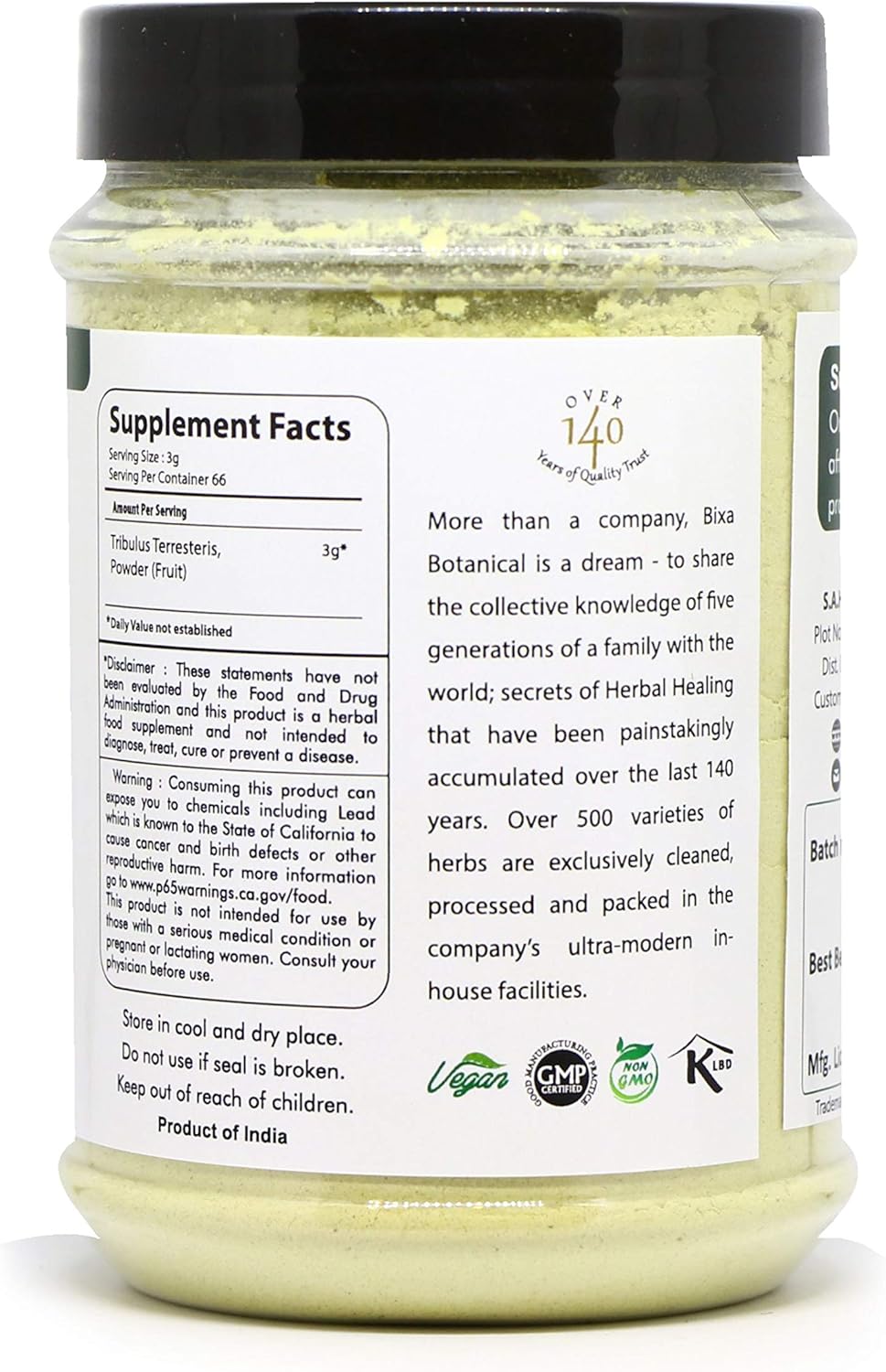 Tribulus Terrestris Powder (Gokshura/Gokhru), Supports Proper Kidney