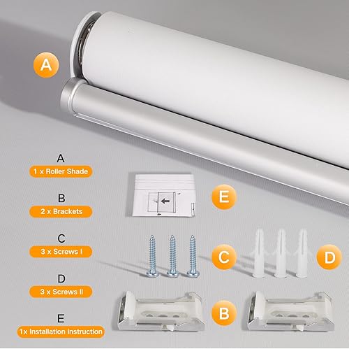 Miniatura 4 de Persianas 100% opacas para ventanas, sin cordón, con aislamiento térmico, tela de protección UV. Persianas enrollables opacas totales para oficina y