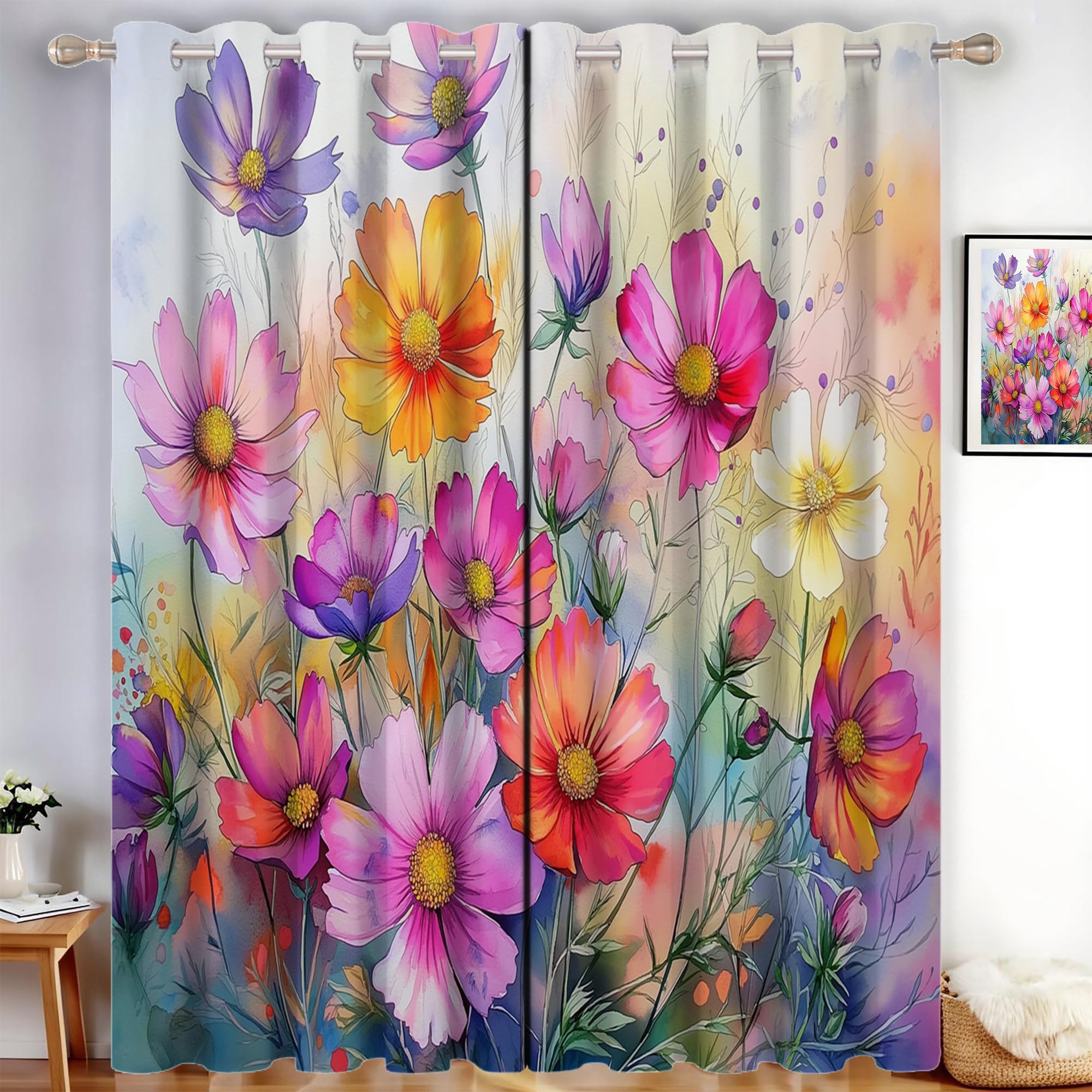 Rideaux plantes exotiques pour salon et chambre de parents cocooning