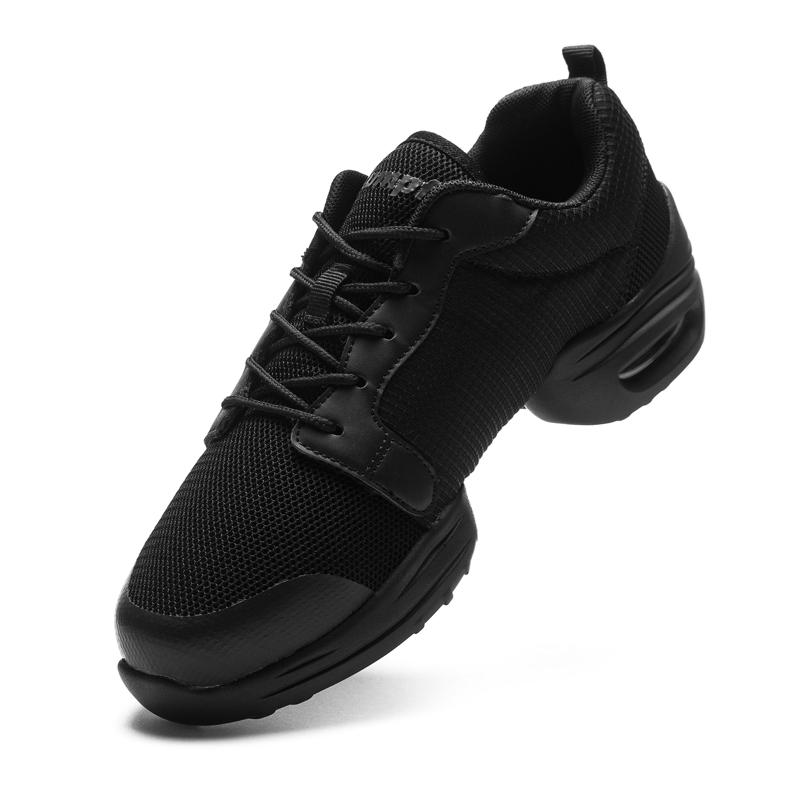 Rumpf 1516 Pebble Unisex Jazz Hip-Hop Training Salsa Danza Sneaker Traspirante Nero