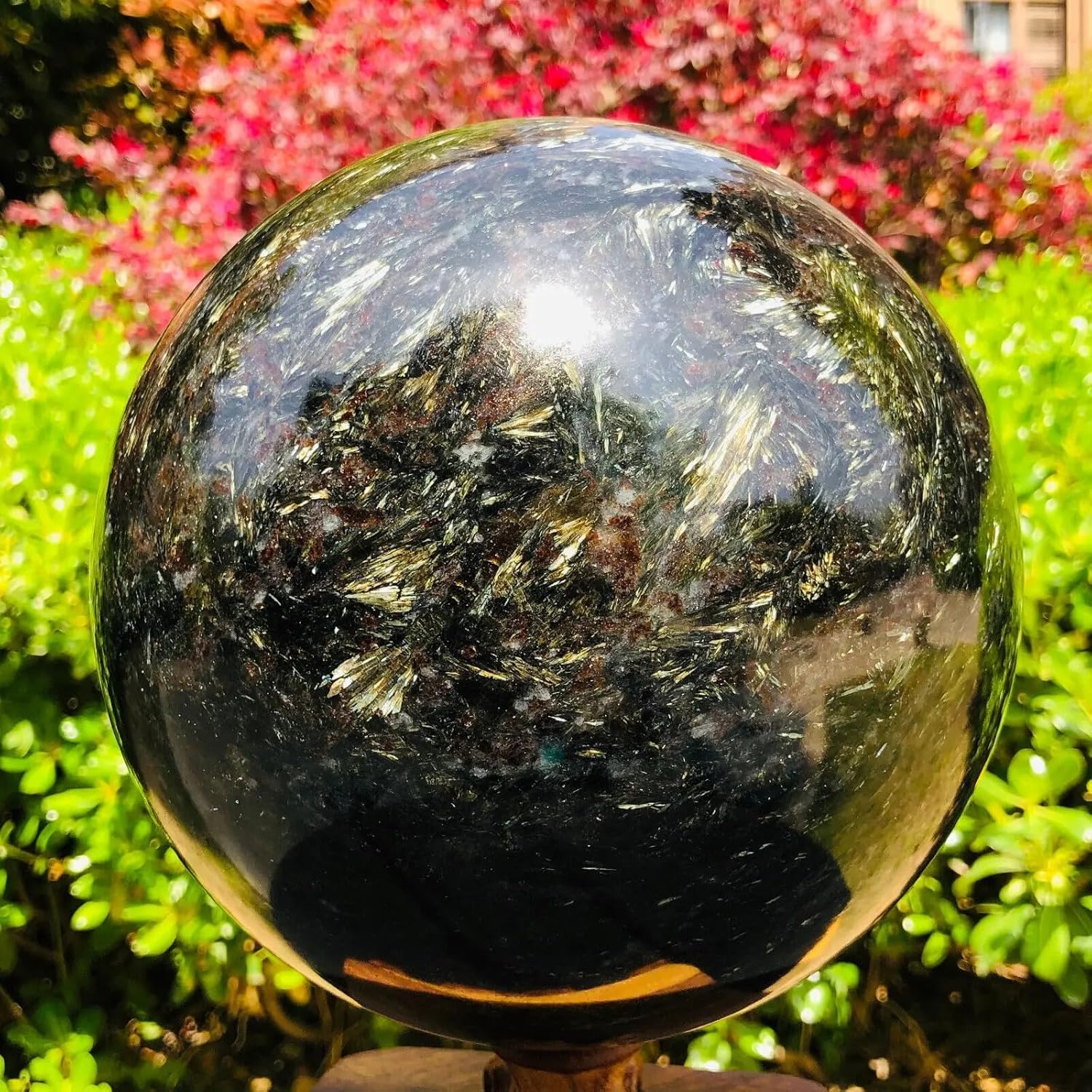 1pc 200-250g Astrophyllite Quartz Crystal Stone The Ball Sphere