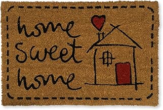 koko doormats Original Home Entrance Doormat – Outdoor Doormat – Original and Fun Doormats – Coconut Fibre and PVC Base – Home Entrance Rug – 60 x 40 cm (Home Sweet Home)