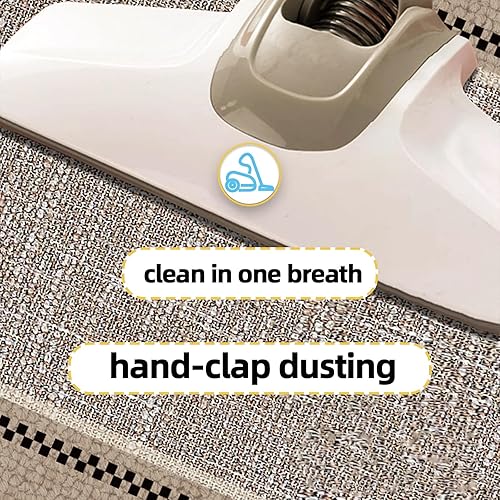 Miniatura 4 de XYSaiXuan Tapete de medio círculo, antideslizante para puertas principales, para entradas interiores, perfil bajo, lavable para puerta delantera,