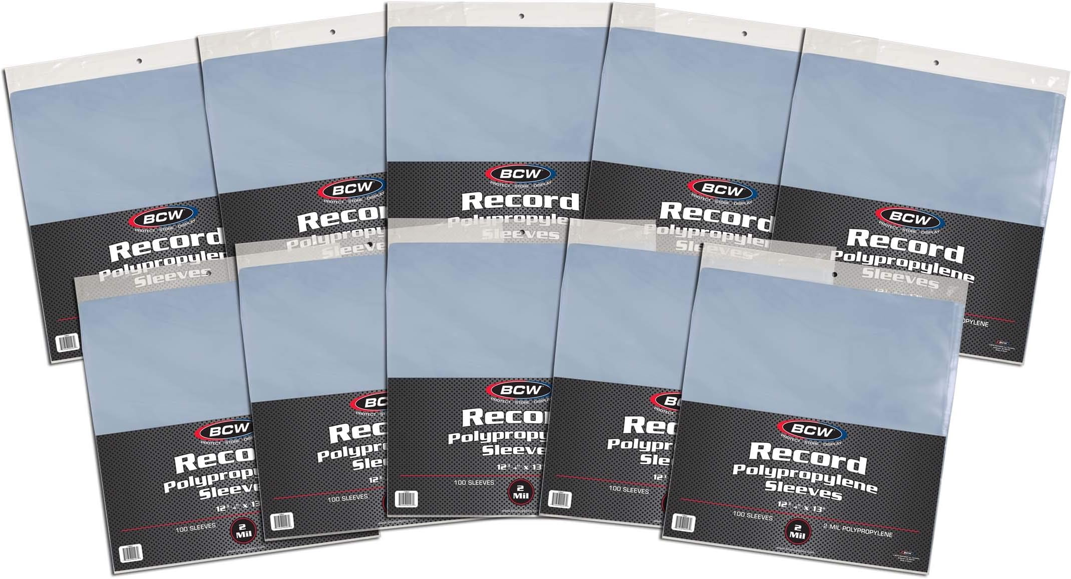 BCW 33 RPM Record Sleeves 1000 ct Polypropylene Vinyl