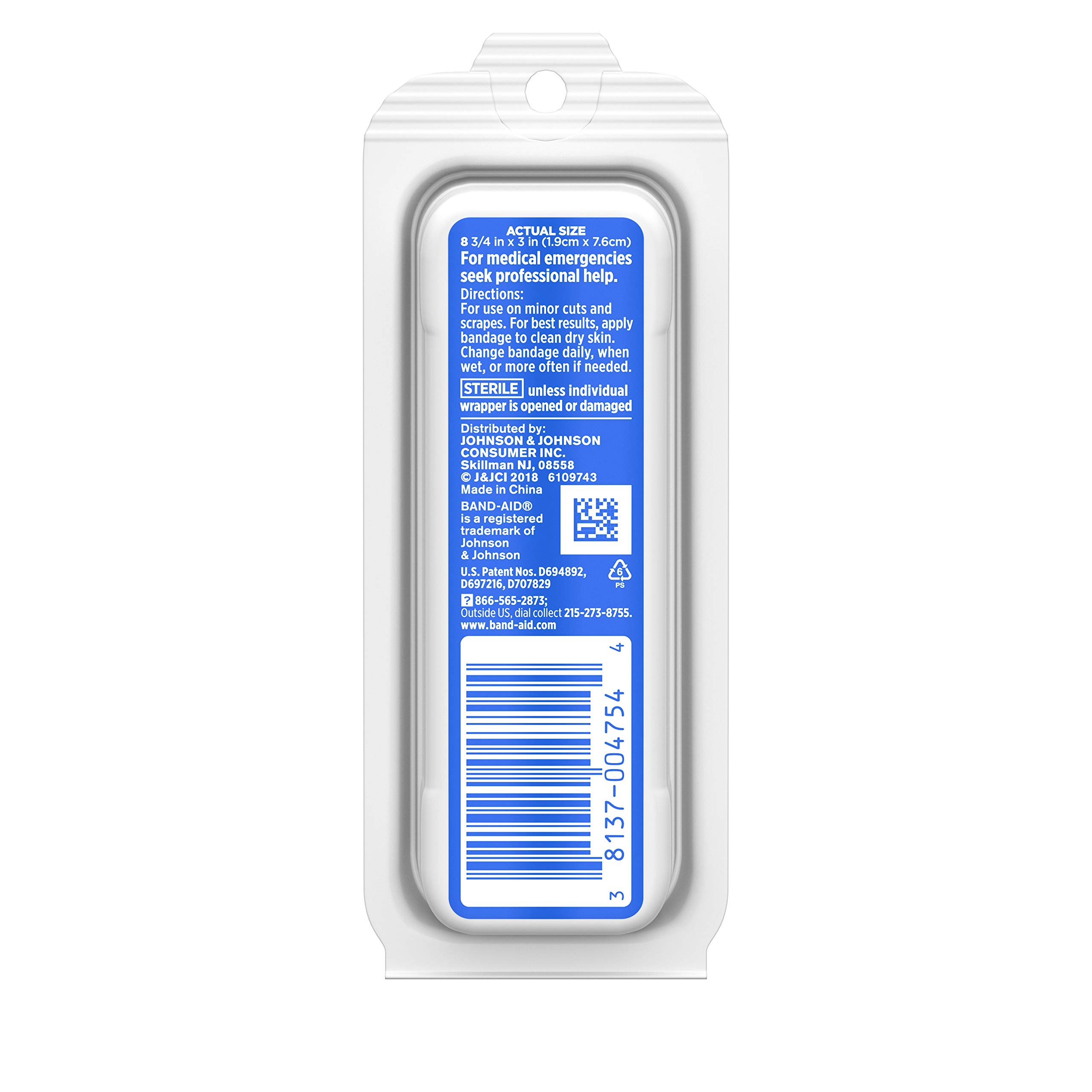 Band-AID Flexible Fabric Bandages One Size Travel Pack, 8 Each (Pack of 24)