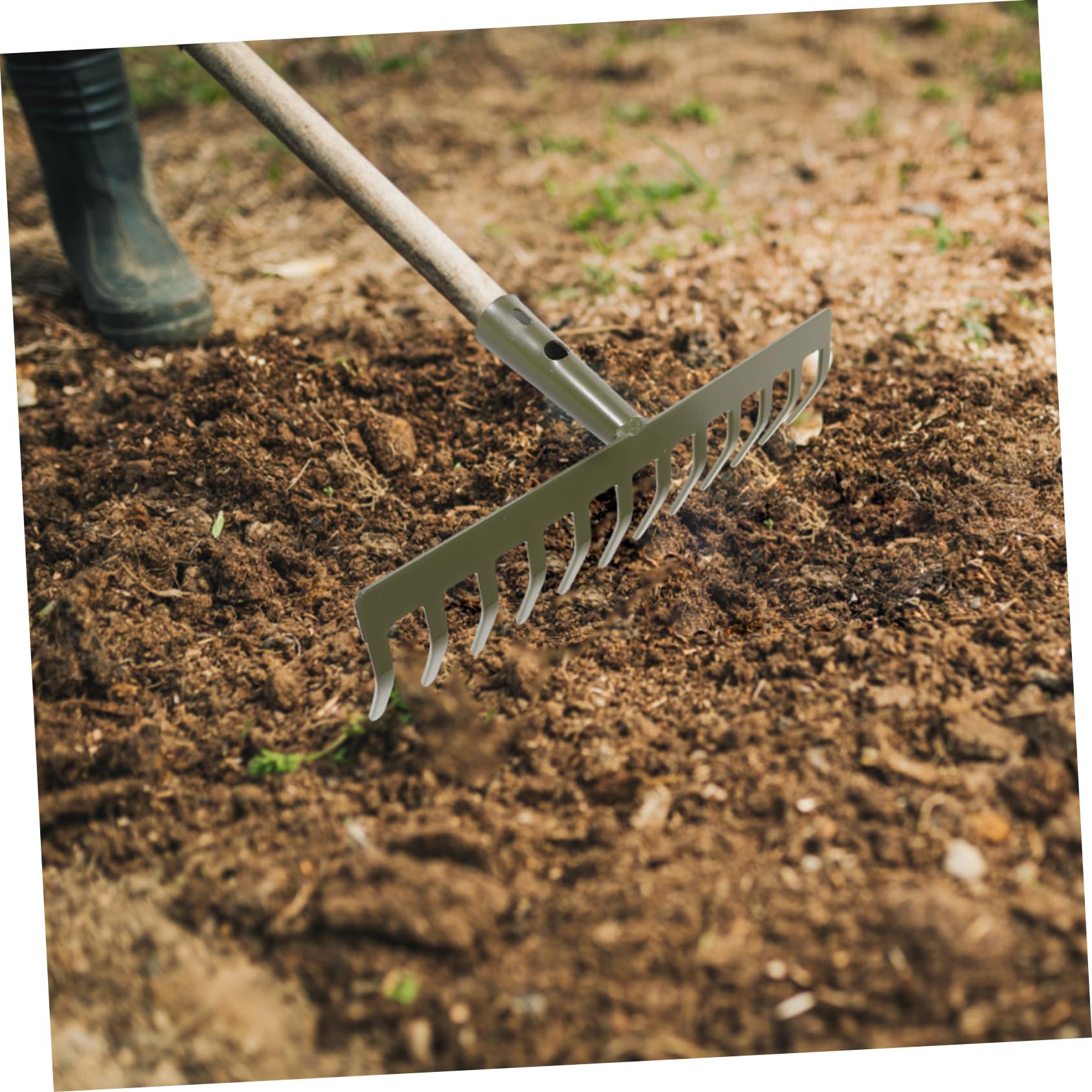 POPETPOP 4piezas Rastrillo De Jardín Metálico De Dientes Sin Mango Herramienta De Jardinería para Retirar y Mantener El Exterior