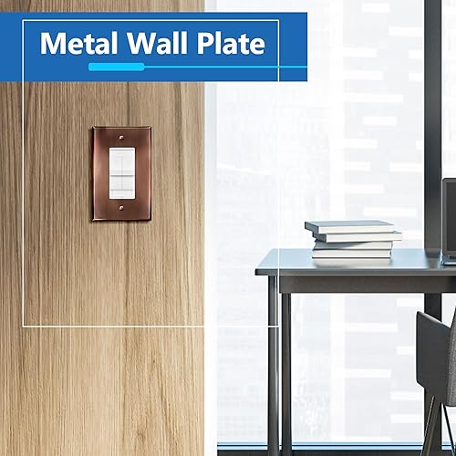 Miniatura 10 de LIDER Placa decorativa de pared de metal para interruptor o receptáculo, cubierta de salida de acero inoxidable, resistente a la corrosión, tamaño
