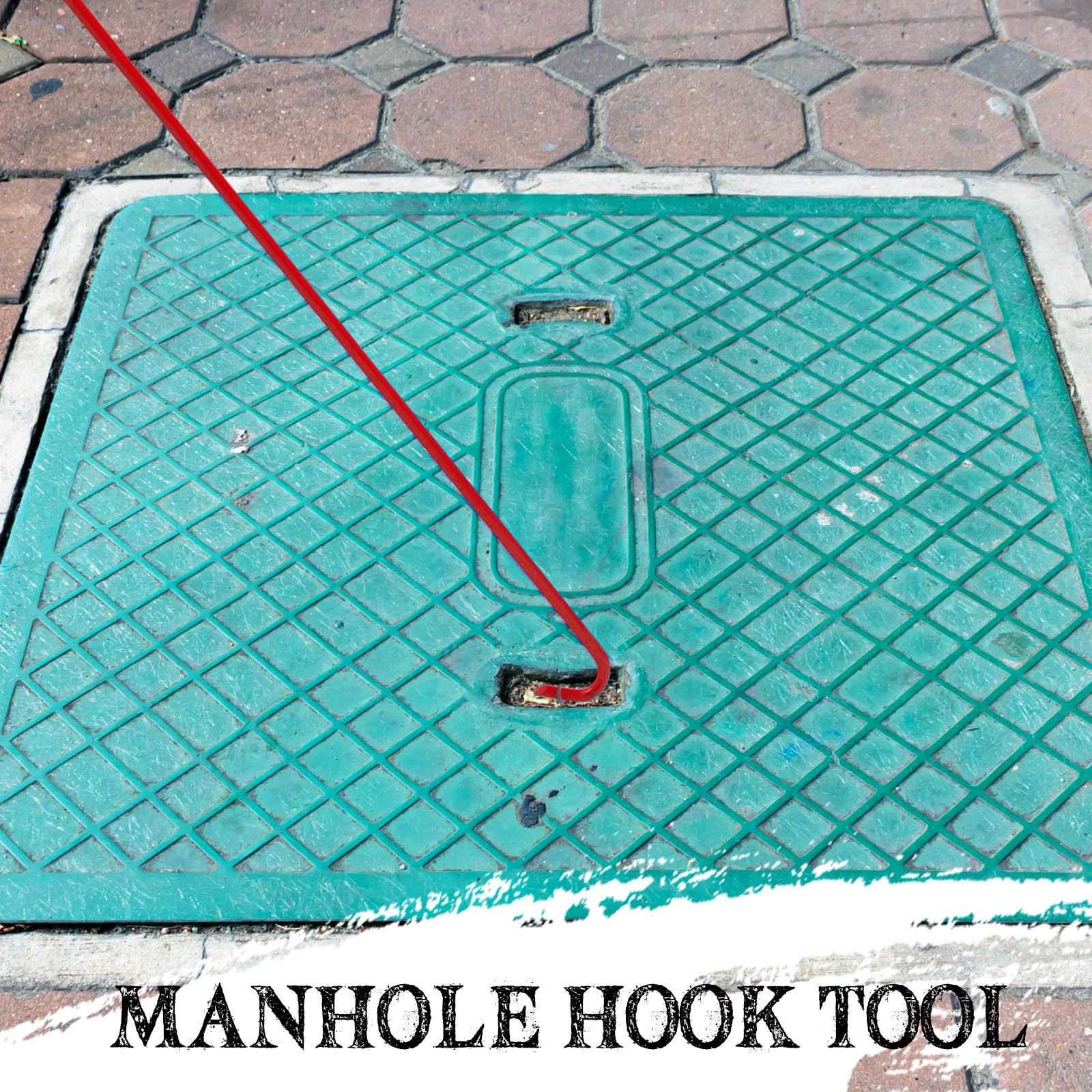 Heavy Duty Manhole Cover Hook - 30 Inch Lifting Tool -6