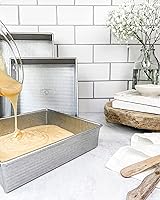 Vista 21 de USA Pan Bakeware - Juego de 5 piezas de acero aluminizado, bandeja para galletas, pan, cuadrado, molde redondo para pasteles