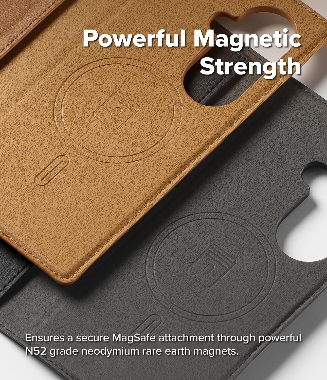Ringke Porte-Carte Magnétique pour Samsung Galaxy Z Fold 8 Ultra | Folio Grip Wallet Magnetic Black, Portefeuille Magnétique, Téléphone Pochette Cartes, Cuir PU Premium, Multifonctionnelle