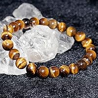 Vista 10 de Tigers Eye Protection Handmade Bracelet Best Present For Men Women Attract Wealth Chakra Feng Shui Stretchy Beaded Bracelets Lucky Friendship
