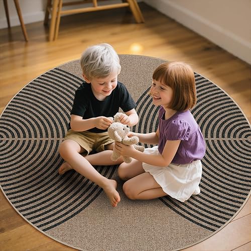 Vista 87 de Lahome Alfombra moderna de yute, de 2 x 8 pies, lavable, para entrada, granja, cocina, antideslizante, para interiores y exteriores, alfombra