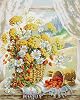 Awesocrafts Cross Stitch Stamp Kit Daisy Easy Pattern Cross Stitch Embroidery Needlework Kit Supplies 14CT 2 Strand