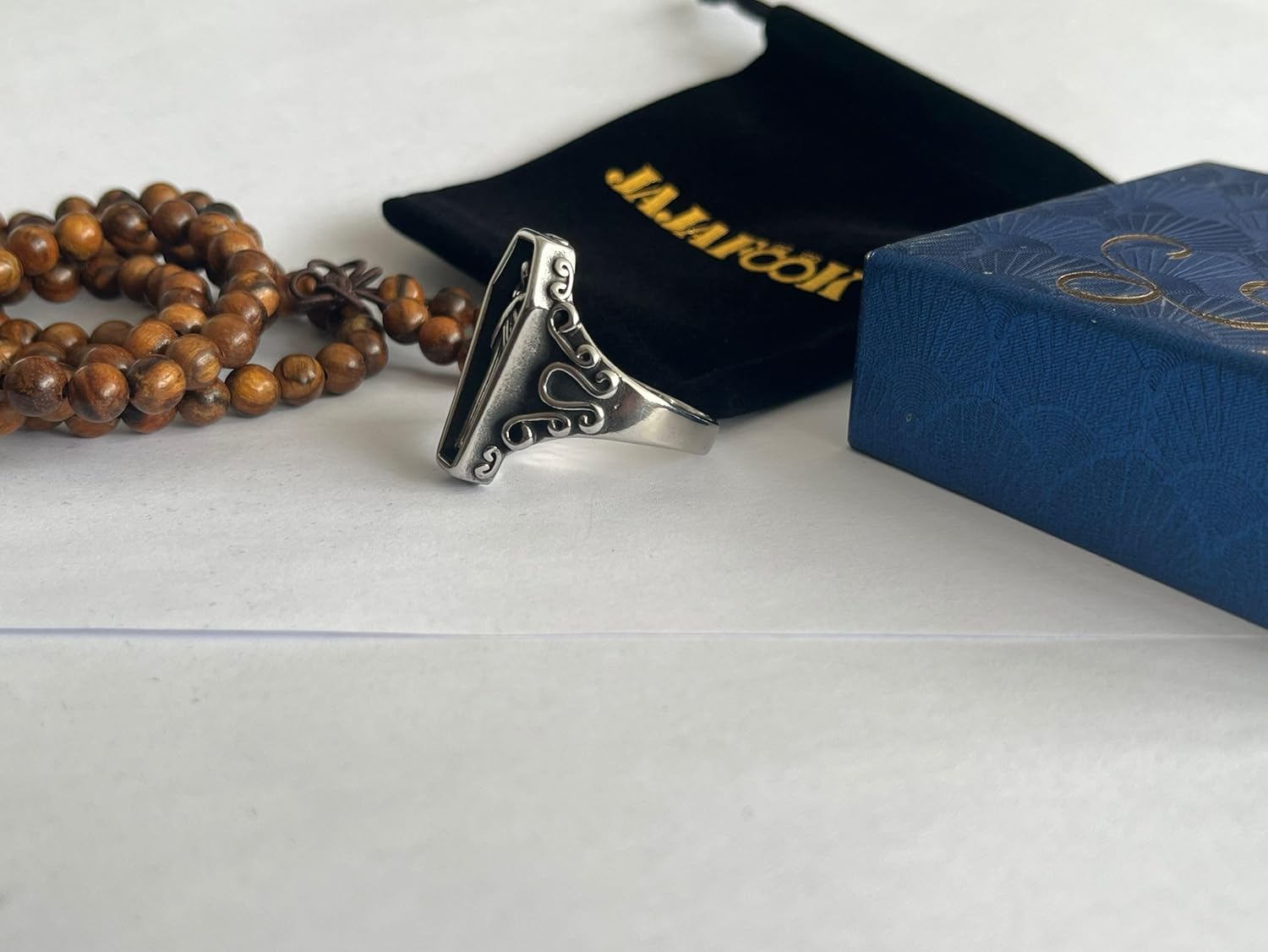 JAJAFOOK Jewelry Vintage Portrait Vampire Coffin Ring for Men's Titanium Steel Rings - Image 3