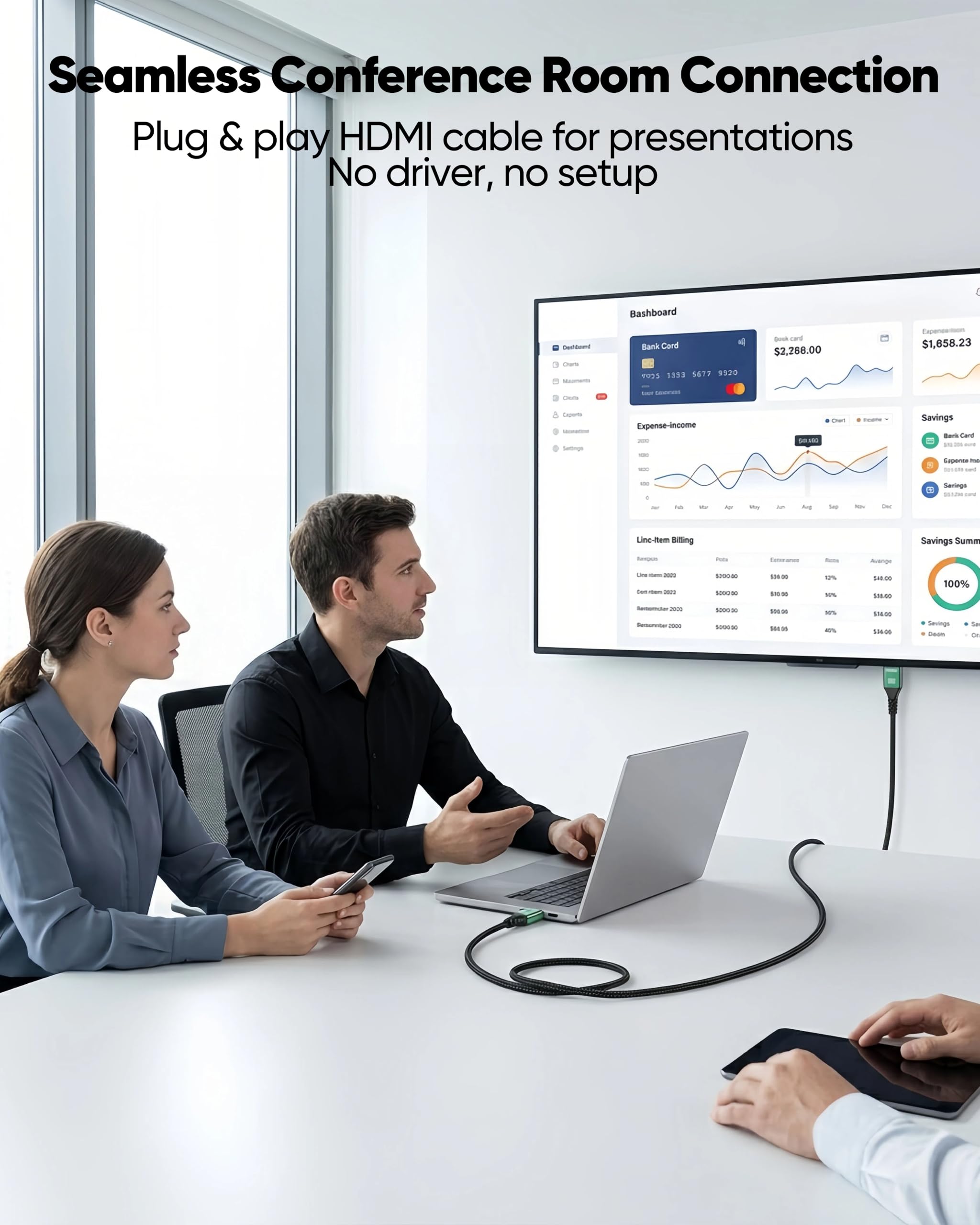 Cavo HDMI 10K 8K, cavo HDMI 2.1 ad alta velocità 48Gbps 8K @60Hz, 4K @120Hz cavo HDMI intrecciato eARC, HDR10 per PS5/PS4, Roku TV, monitor, HDTV, Blu-ray, laptop