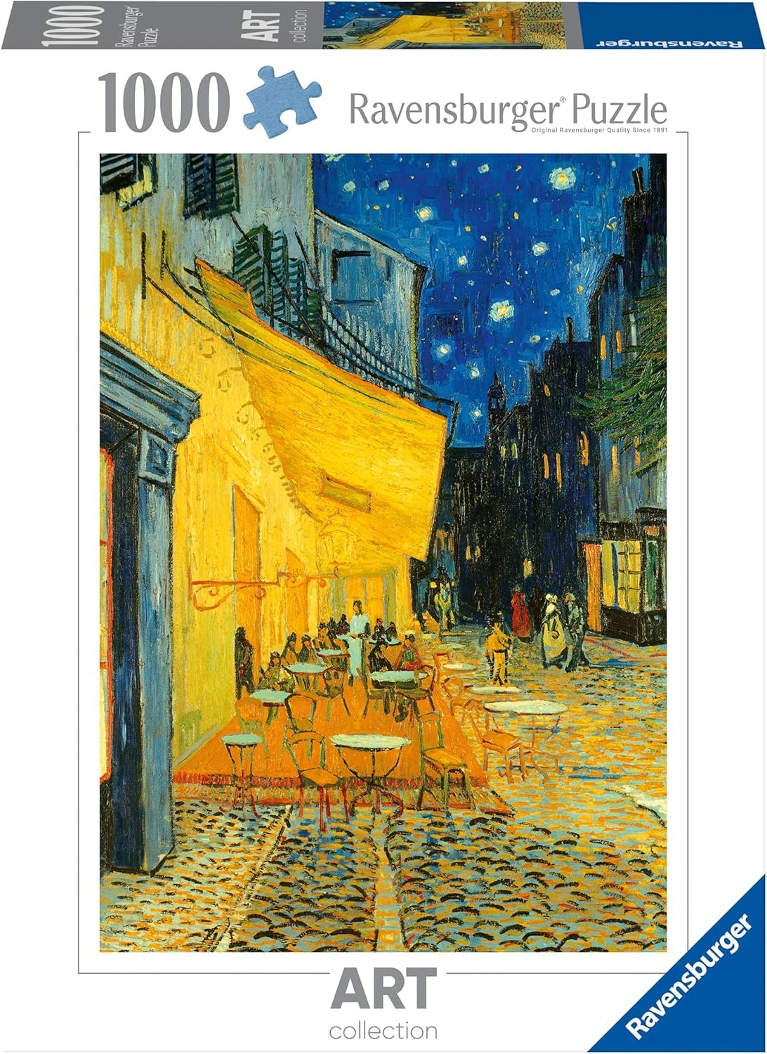 Ravensburger - Puzzle 1000 Pezzi Van Gogh: Caffè Di Notte | Puzzle 1000 Pezzi Arte Con Una Misura Di 70x50 Cm | Regalo Per Adulti E Bambini Da 14 Anni E Più