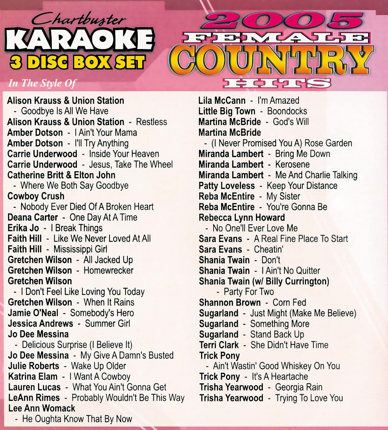 Karaoke: Country Female 2005