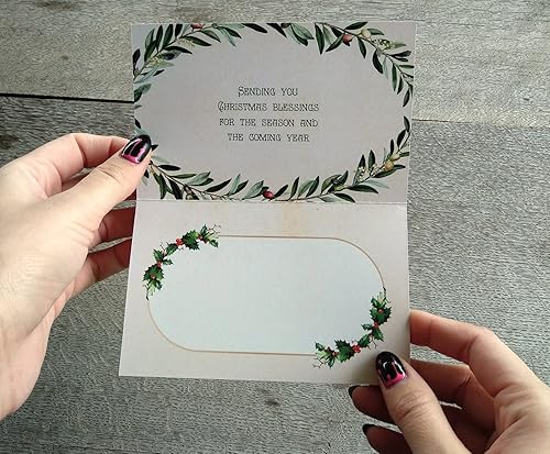 Miniatura 7 de PIXILUV Christmas Santa (paquete de 12) tarjetas de notas pequeñas tarjetas de felicitación # Joyful Christmas Santa Claus  postales de Navidad