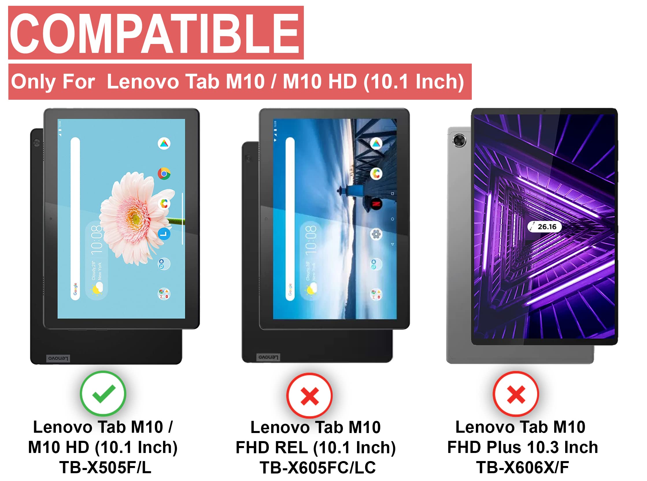 CEDO Lenovo Tab M10 HD (2nd Gen) (10.1 inch) TB-X306 X/F Flip