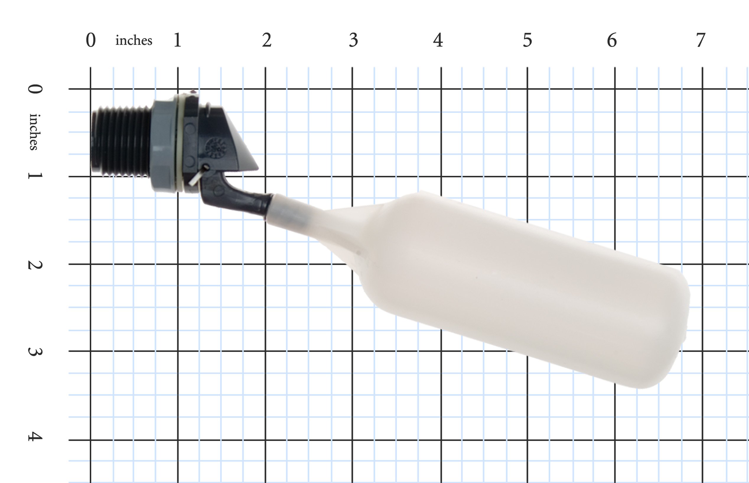 Kerick Valve M052 PVC Mini Float Valve, Tank Mount, Fixed Arm, 1.5 gpm at 60 psi, 1/2