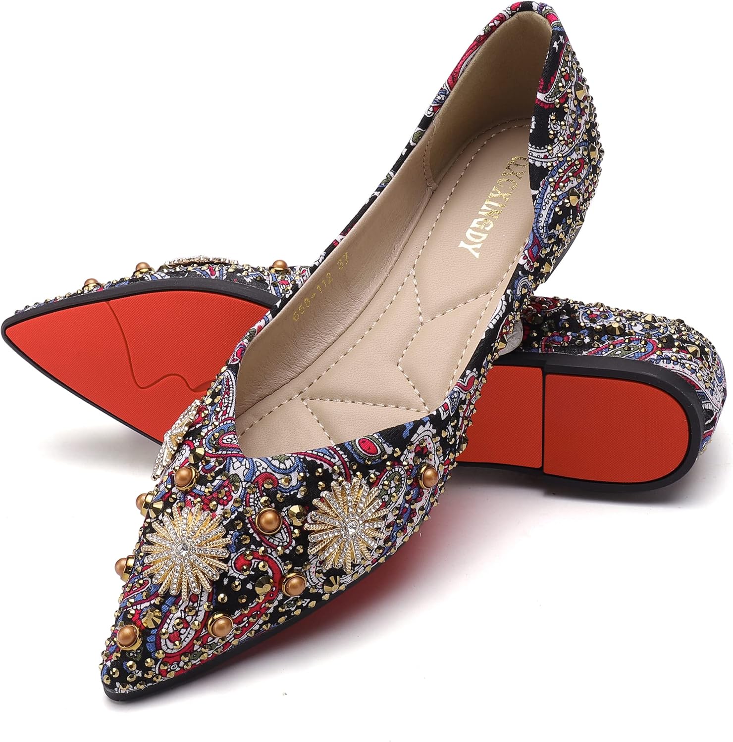 Flats for Women Pointed Toe Fashion Wedding Shoes Work Casual Slip-On Dress Shoes Women Comfortable Dressy Flat - Image 5