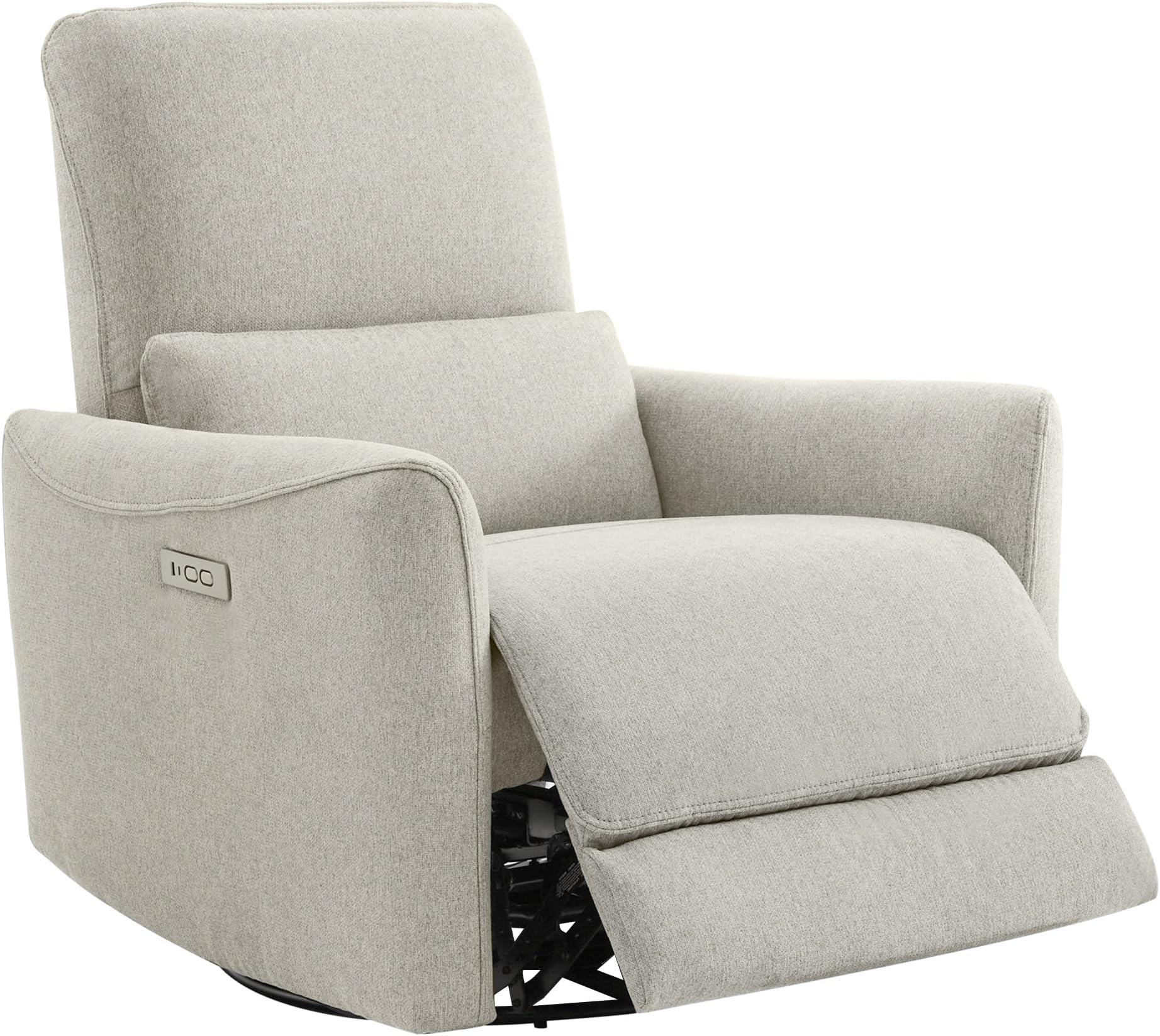 Power Swivel Glider Recliner Chair, Nursery Glider, Medium, Dove Grey