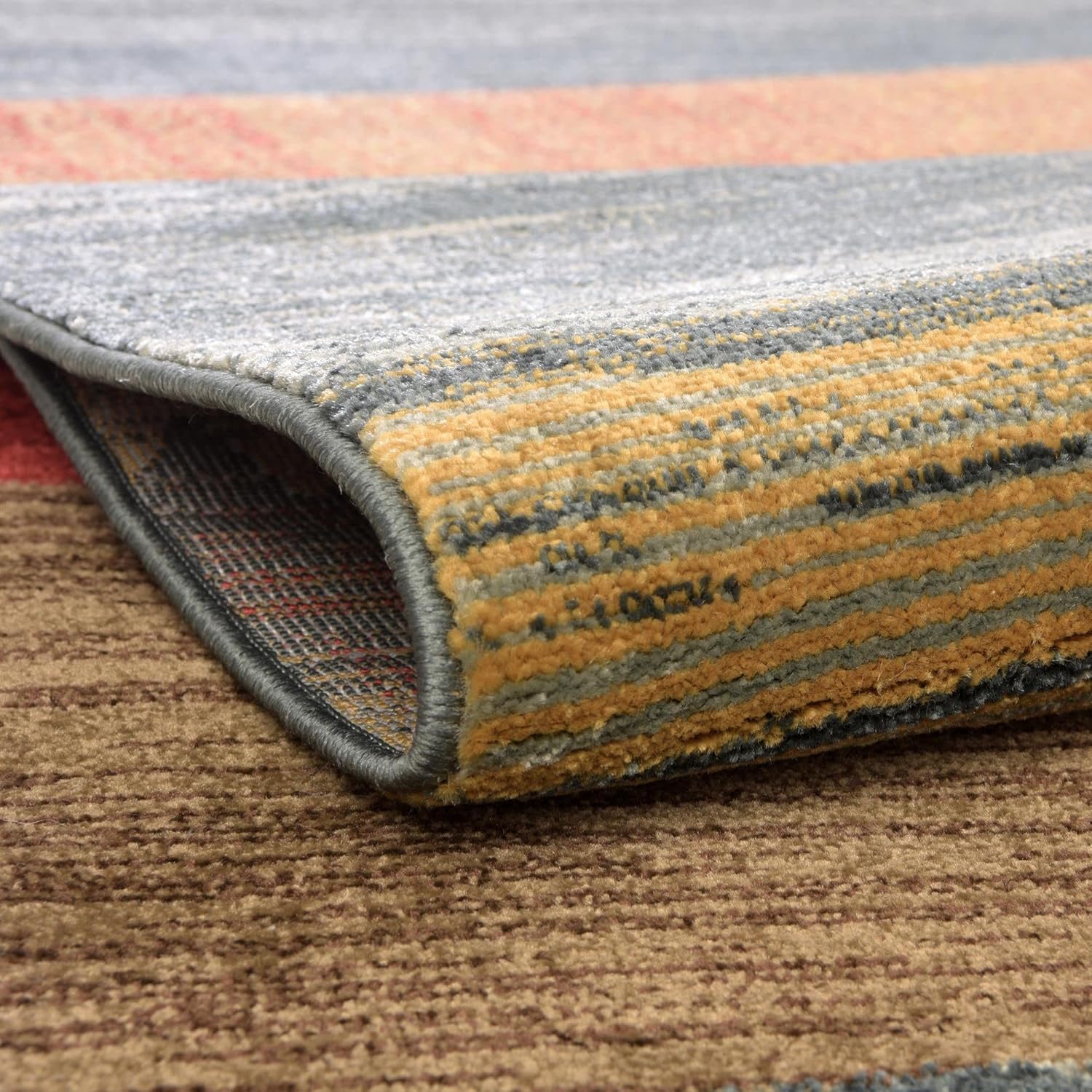Rugs.com Kashkuli Gabbeh Collection Rug – 2' 7 x 20' Runner Blue Medium Rug Perfect for Hallways, Entryways