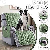 Vista 5 de TAOCOCO Funda para silla reclinable 100% impermeable que se mantiene en su lugar, fundas reclinables para sillas reclinables pequeñas con bolsillo