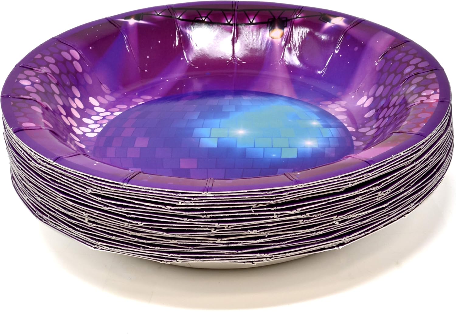 Gift Boutique 122 Pcs 70's Disco Party Supplies Set Paper Plate Cup Napkin for Disco Ball Dance Skates Hip Hop Rock & Roll Birthday Disposable Dinnerware Serves 24 - Image 4