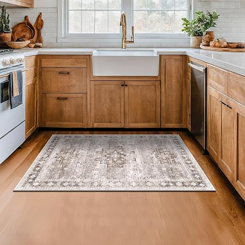 Miniatura 131 de Alfombra Boho Negra para Sala de Estar - Alfombra de Área Lavable de 10x14 Pies, Alfombras de Comedor para Debajo de la Mesa, Alfombra Suave de Pelo