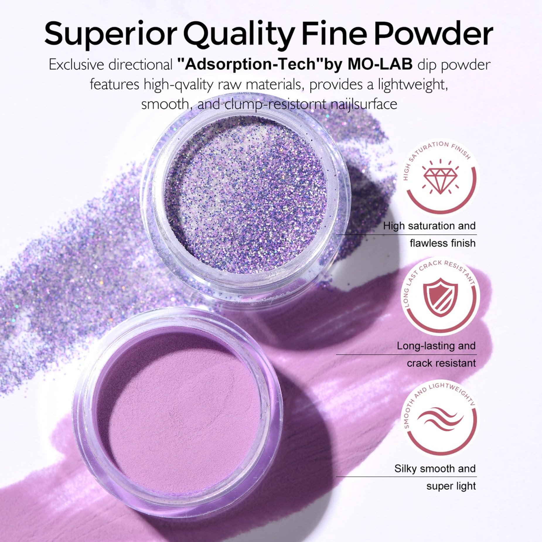 Kit de poudre de trempage pour ongles, 4 couleurs, sans danger pour la peau, comprend une base activatrice/couche finition, un pinceau, un bâton tampon, violet, bleu, longue durée, pour débutants