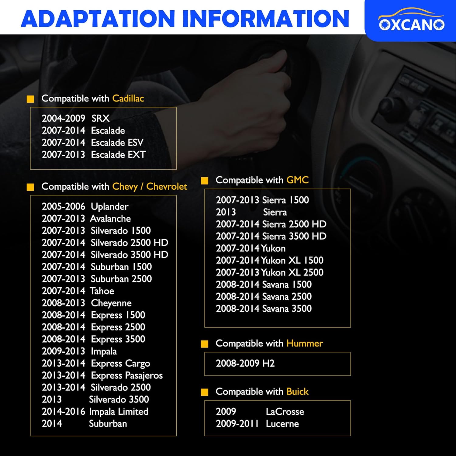 924-796 Ignition Switch Lock Cylinder Compatible with 2007 2008 2009 2010 2011 2012 2013 2014 Chevy Silverado Suburban Tahoe GMC Sierra Savana Yukon XL 1500 2500 3500 Cadillac Escalade Buick (No Chip)
