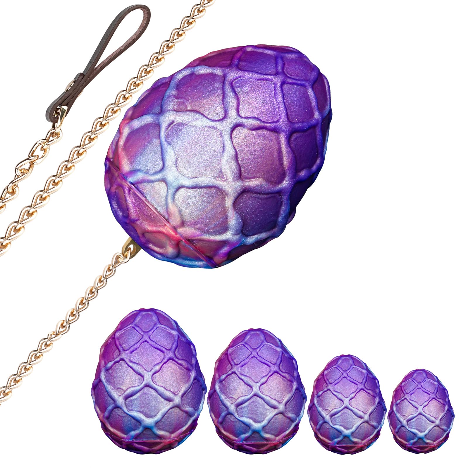 Analkugeln Silikon Anal Beads mit Kette Anal Trainer für Paare, Analdehner für Männer & Frauen, Anal Spielzeug Ei-Form für kontrolliertes Training in 4 Größen（XL）