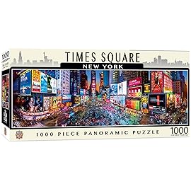 MasterPieces - 1000 Piece Jigsaw Puzzle, Times Square, New York Panoramic, Fun for Adults, Family, Kids 13x39