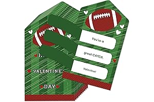 End Zone - Football - Pull Tabs Valentine's Day Card