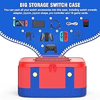 Vista 3 de Funda de interruptor para Switch Switch OLED y accesorios de interruptor, funda de viaje para consola Nintendo Switch OLED, funda de transporte