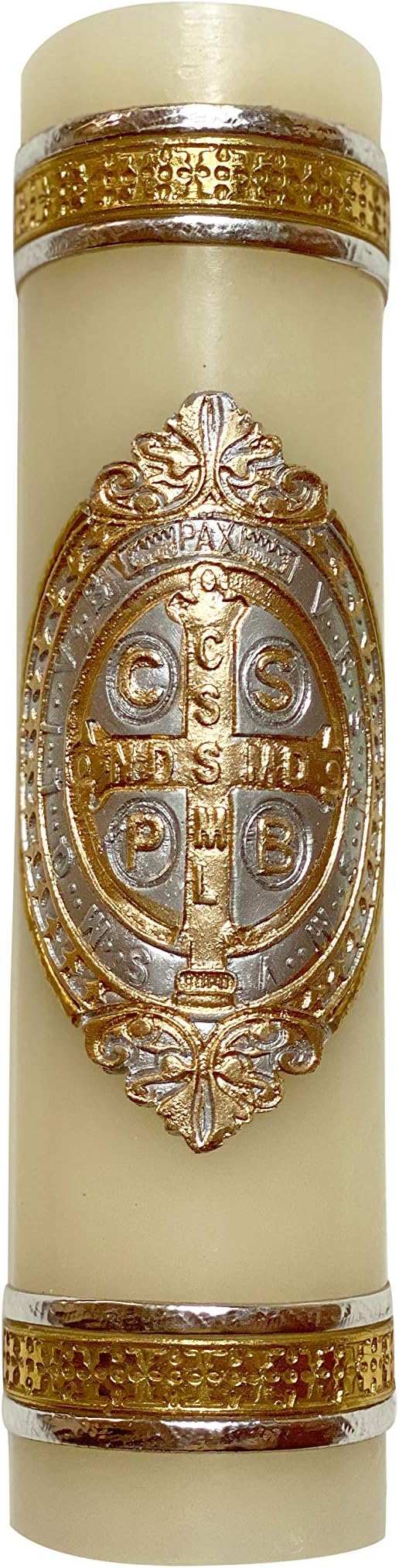 Saint Benedict Framed Medal Unique Candle Cirio de San Benito Protection