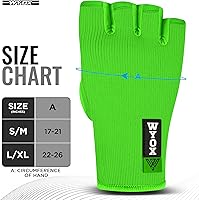 Vista 3 de WYOX Guantes interiores de boxeo para hombres y mujeres, medio dedo debajo de los guantes con vendajes elásticos para protección de puños, ideales