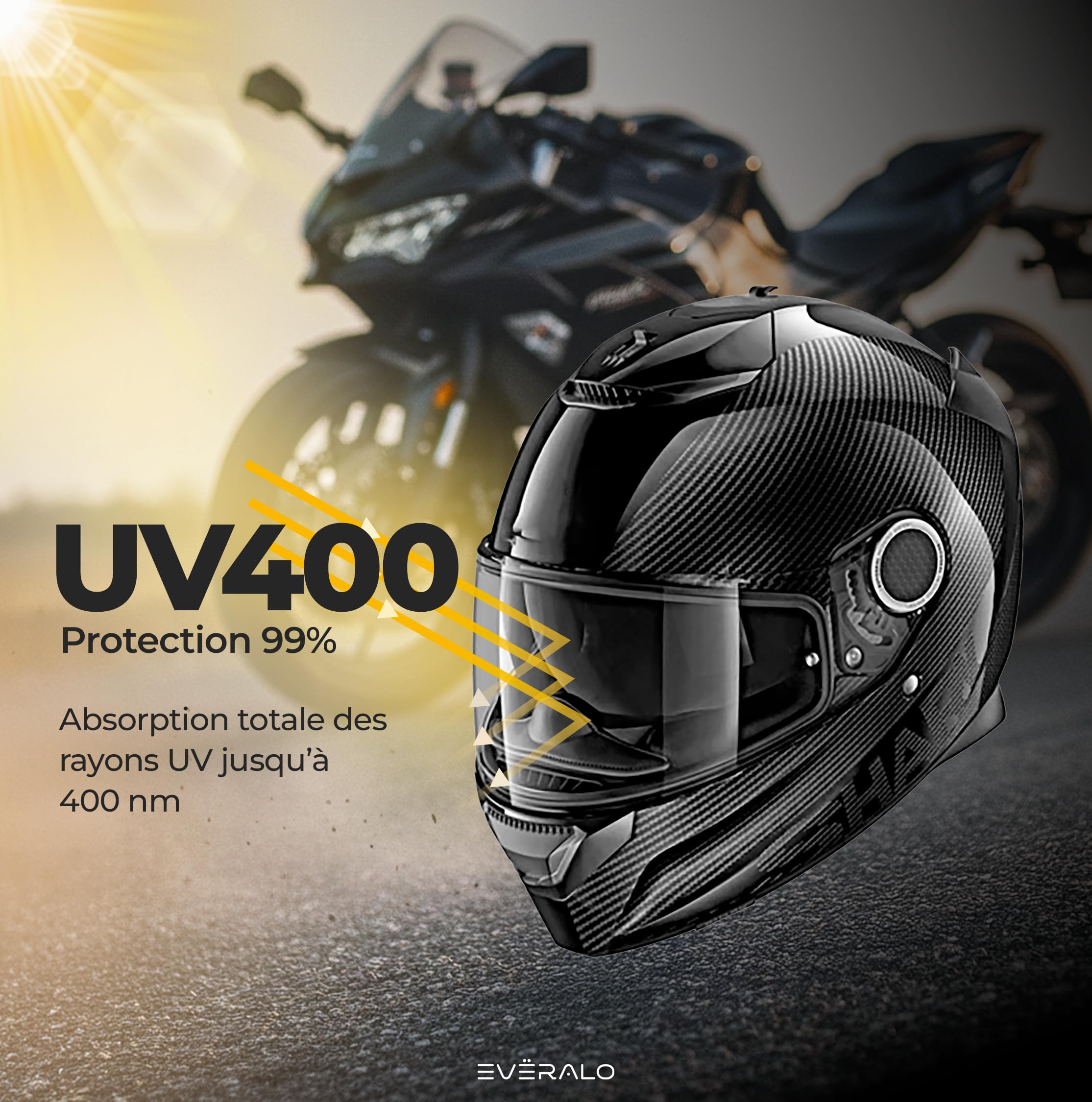Visière pour Shark Spartan - Skwal - D Skwal - Vz160 - Vz165 | Écran compatible aussi avec Spartan 1.2 - Skwal 2 - D Skwal 2 - antibuée originale