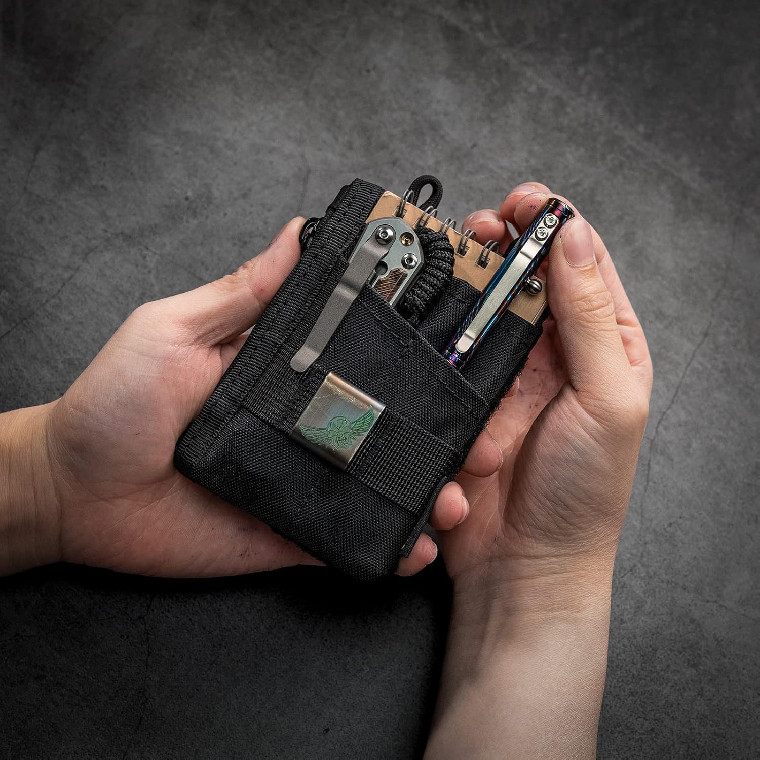 VIPERADE VE18-S Small EDC Pouch, Mini EDC Pocket Organizer for Men, EDC Pocket Organizer, 3 Slots with 2 Zipper Pockets Multitool Pouch - Image 6