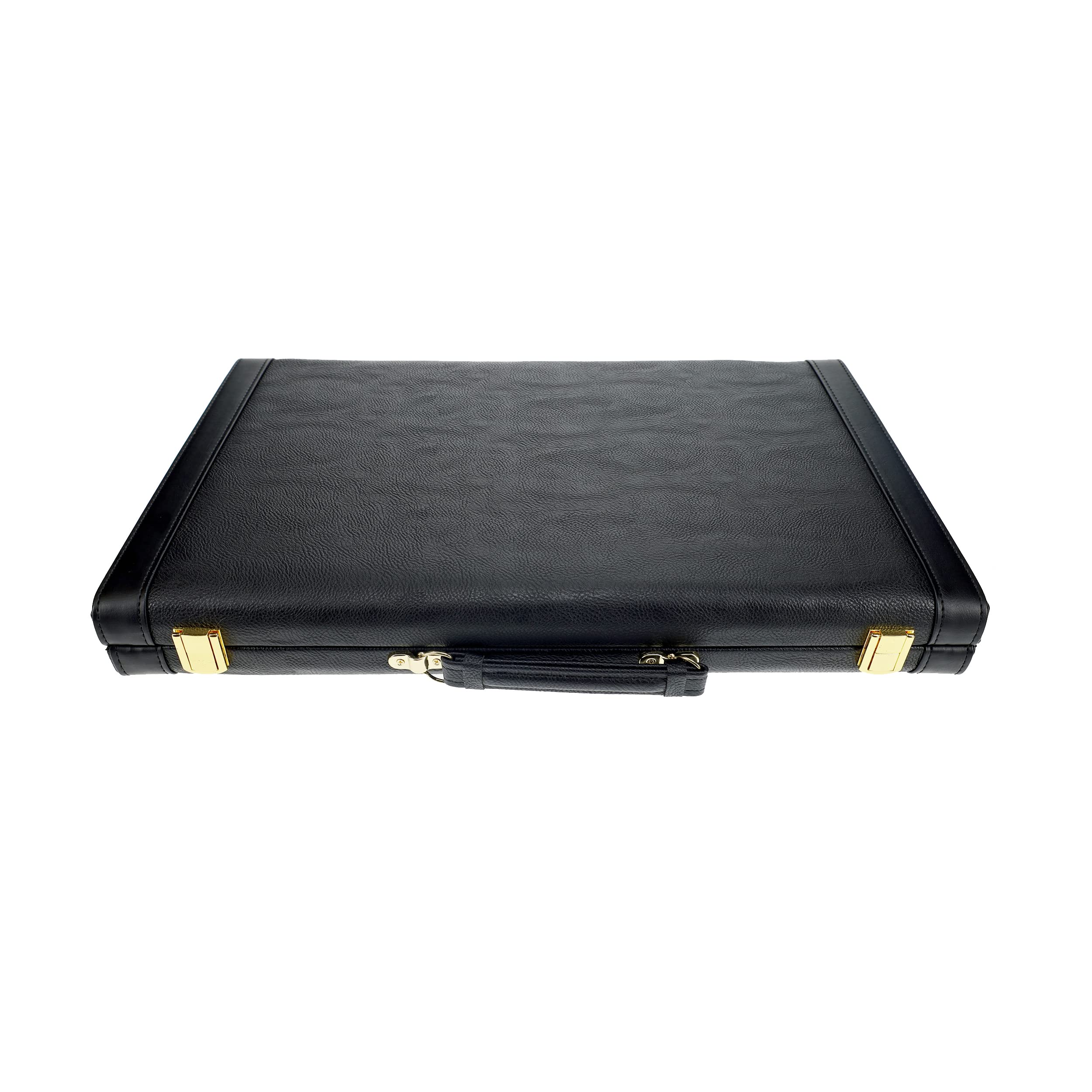 WE Games Set Backgammon, elegante custodia in similpelle nera, 53,3 x 31,8 cm, chiuso; 63,5 x 53,3 cm, giochi da tavolo aperto, famiglia e adulti, viaggio 2 giocatori gioco