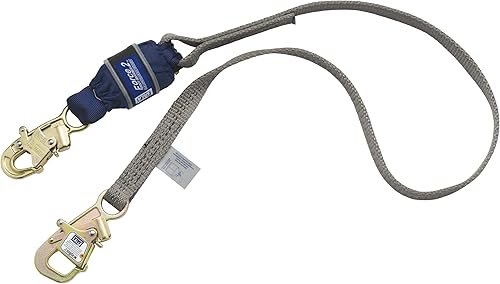 Miniatura 2 de 3M DBI-SALA EZ-Stop Force II 1246167 - Cordón amortiguador de 6 pies, ganchos a presión en cada extremo, capacidad de 310 libras, amarillo/azul