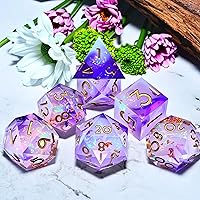 Vista 6 de Juego de dados de Dungeons and Dragons DND, juego de dados de resina poliédrica D&D, adecuado para juegos de rol, RPG, Pathfinder, juego de dados DND