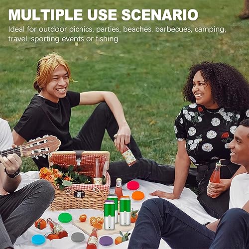 Miniatura 4 de 6 tapas de latas de soda de silicona, sin BPA, reutilizables, tapas o protectores para cerveza, jugo, bebidas, se adapta a latas de refresco