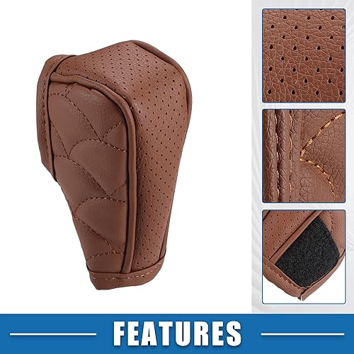 Miniatura 4 de Funda para pomo de palanca de cambios de automóvil con diseño transpirable, cubierta universal para palanca de cambios interior del vehículo,